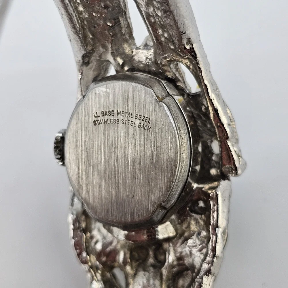VTG Winton Mechanical Women's Hidden Watch‎ Gray Dial Bracelet Band 6